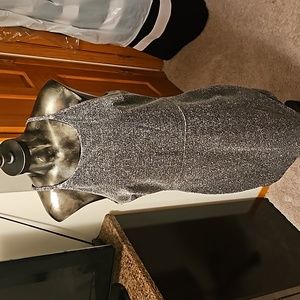 Express silver dress